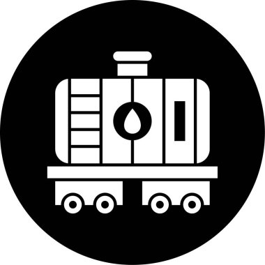 Bir tren simgesinin vektör illüstrasyonu