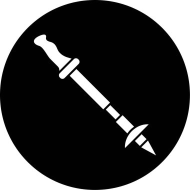 Beyaz arkaplanda benzersiz boya bıçağı simgesi