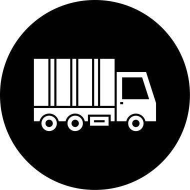 Kamyon. Web simgesi basit tasarım