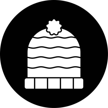 Yılbaşı şapkası simgesinin vektör illüstrasyonu