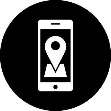 Cep telefonu simgesi, vektör illüstrasyonu