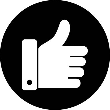 başparmak yukarı simgesi, vektör illüstrasyonu