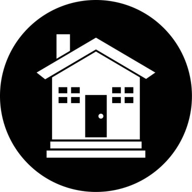 Ev. Web simgesi basit illüstrasyon