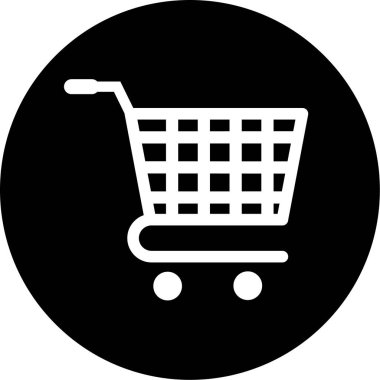 Alışveriş arabası ikonu. vektör illüstrasyonu