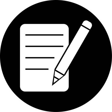 Bir kalem simgesinin vektör illüstrasyonu