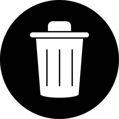 Çöp simgesinin vektör illüstrasyonu