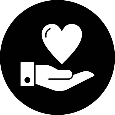 Kalp. Web simgesi basit illüstrasyon