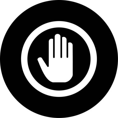 Bir dur simgesinin vektör illüstrasyonu