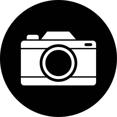 fotoğraf makinesi simgesi, vektör illüstrasyonu