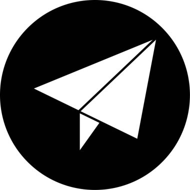 Kağıt düzlem simgesinin vektör çizimi