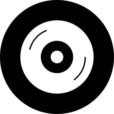 CD mi? Web simgesi basit illüstrasyon