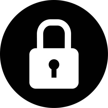 Kilit. Web simgesi basit illüstrasyon