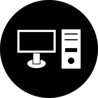 Bilgisayar simgesinin vektör illüstrasyonu