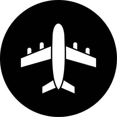 uçak ikonu vektör illüstrasyonu