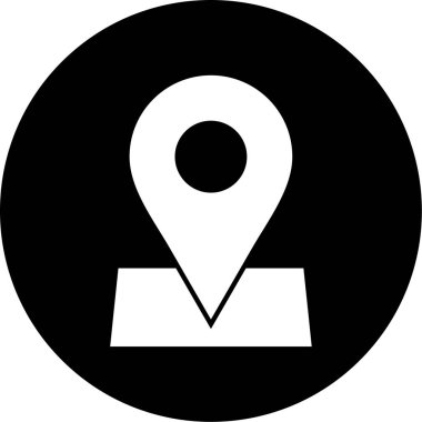 Harita işaretleyici simgesi, vektör illüstrasyonu