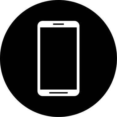 Cep telefonu simgesi, vektör illüstrasyonu