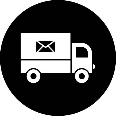 Bir kamyon simgesinin vektör çizimi