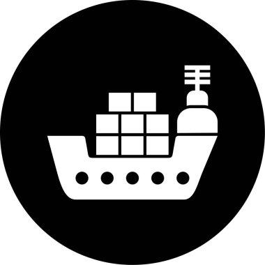 Bir gemi simgesinin vektör çizimi