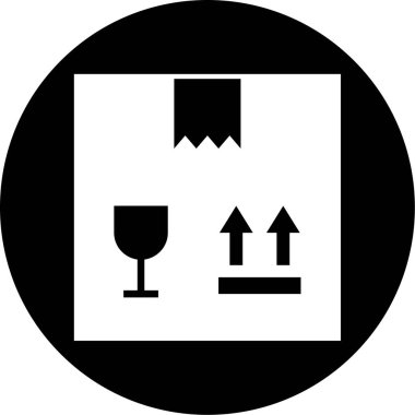 Bir dağıtım simgesinin vektör illüstrasyonu