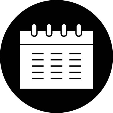 vektör Takvimi Simgesi illüstrasyonu