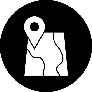 Harita simgesi, vektör illüstrasyonu