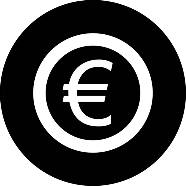 Euro Segno Icona Illustrazione Vettoriale — Vettoriale Stock