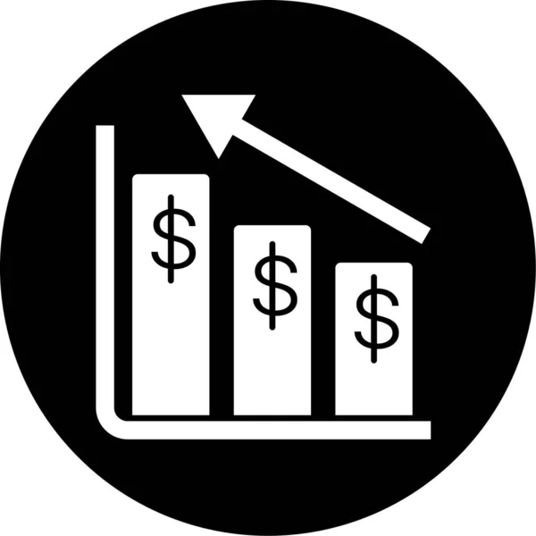 Ikona Znaku Dolara Ilustracja Wektora — Wektor stockowy