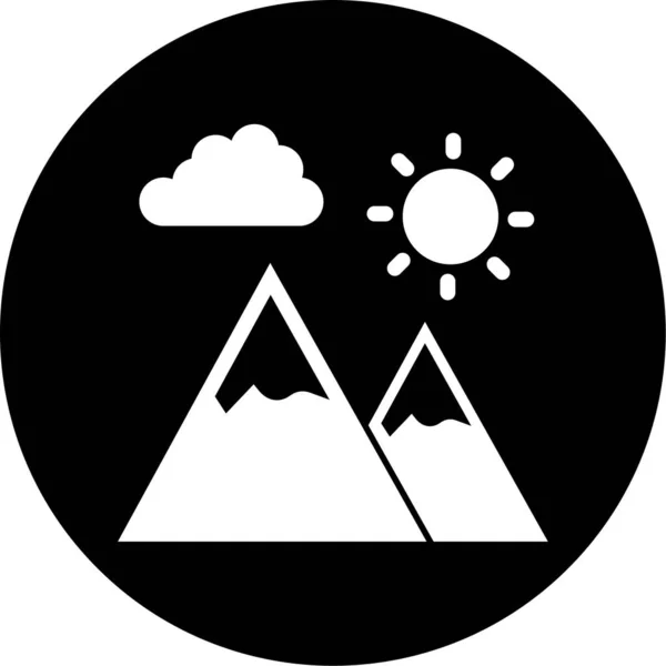 山のアイコンのベクトル図 — ストックベクタ