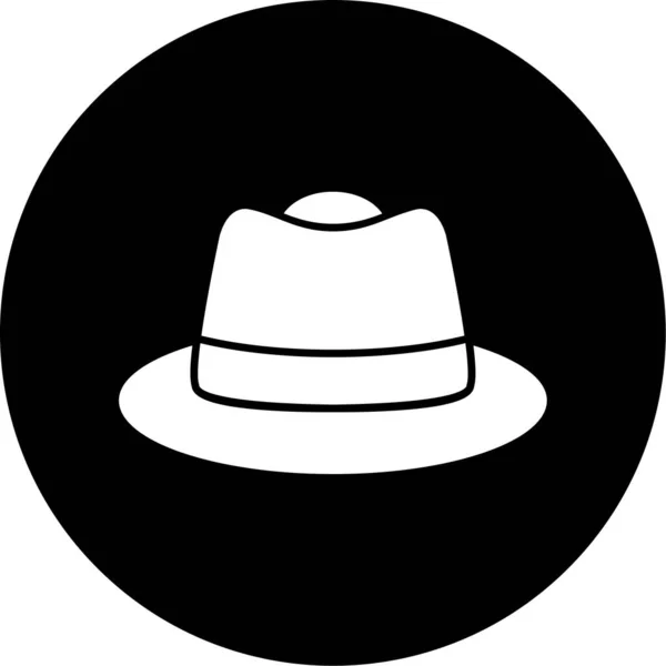 Sombrero Icono Web Ilustración Simple — Vector de stock