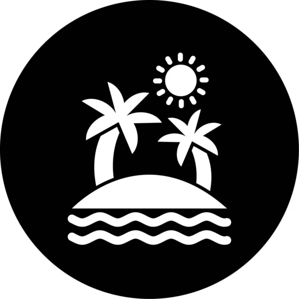 Ilustración Vectorial Icono Playa — Archivo Imágenes Vectoriales