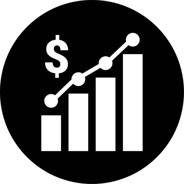 Ikona Grafiki Biznesowej Ilustracja Wektora — Wektor stockowy