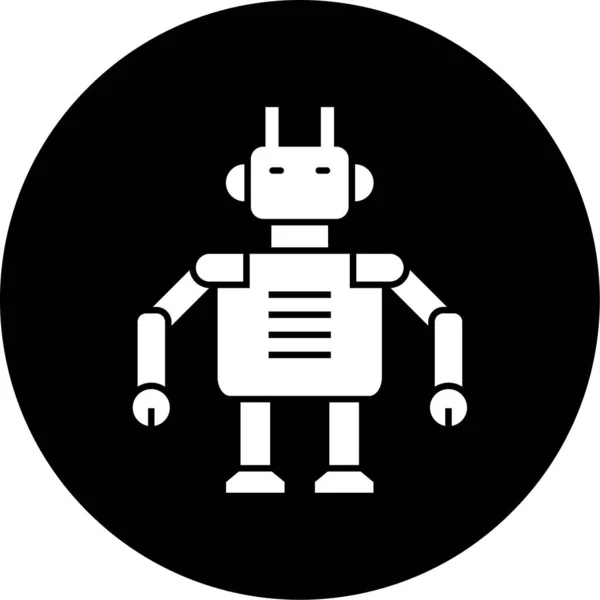 Illustration Vectorielle Une Icône Robot — Image vectorielle