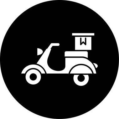 Bir motosiklet simgesinin vektör çizimi