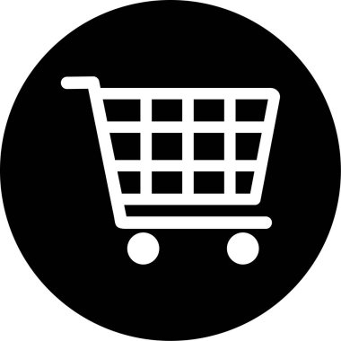 Alışveriş arabası ikonu. vektör illüstrasyonu