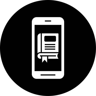 Cep telefonu simgesi, vektör illüstrasyonu