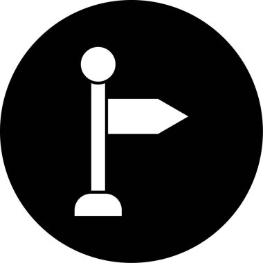 Bir bayrak simgesinin vektör illüstrasyonu