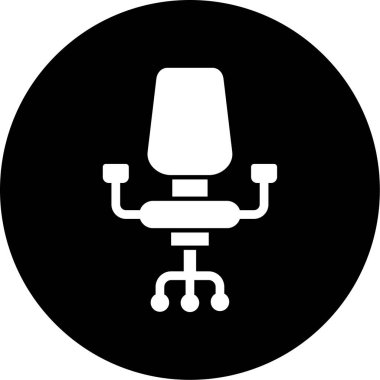 Sandalye Simgesi, vektör illüstrasyonu