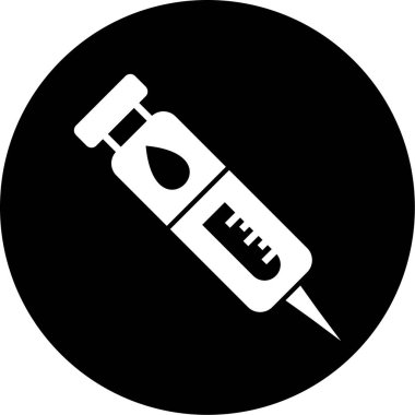 Bir şırınga simgesinin vektör çizimi