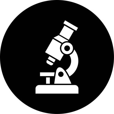 Mikroskop simgesi vektör çizimi