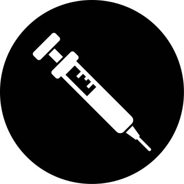 Şırınga simgesinin vektör illüstrasyonu