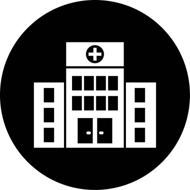 Hastane. Web simgesi basit tasarım