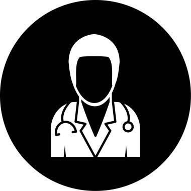 Bir doktor simgesinin vektör çizimi