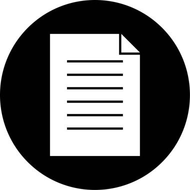 Belge simgesinin vektör illüstrasyonu