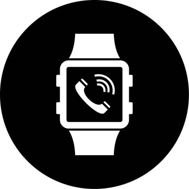 Beyaz arkaplanda akıllı saat simgesi