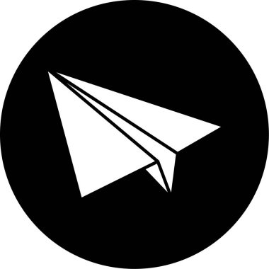 Bir düzlem simgesinin vektör çizimi