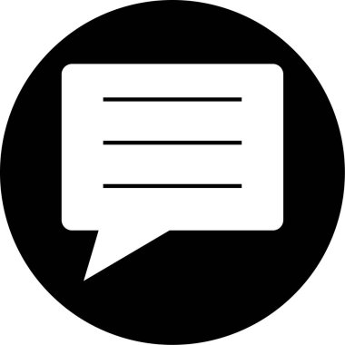 Konuş. Web simgesi basit illüstrasyon