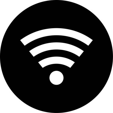 Kablosuz ağ simgesi soyut bir grupta izole edildi