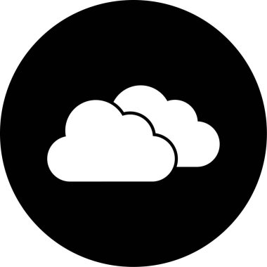 bulut simgesi, vektör illüstrasyonu