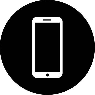 Cep telefonu simgesi, vektör illüstrasyonu