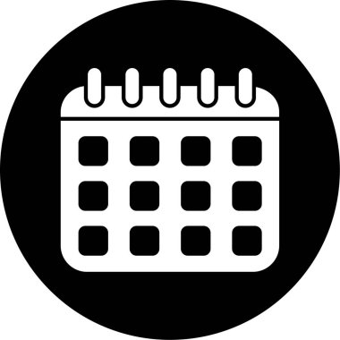 Takvim simgesi vektör illüstrasyonu